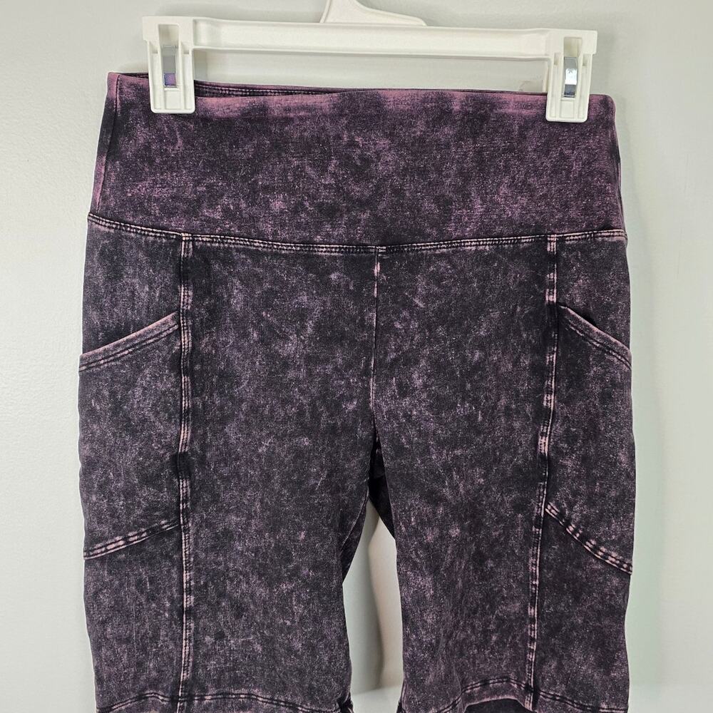 Zenana Biker Shorts (Super Soft) purple and black jeans look - Picture 2 of 5